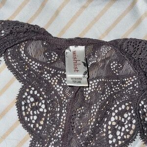 Grey-ish purple lace no padding bralette